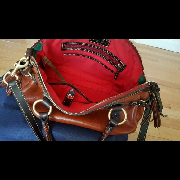 Dooney and Bourke Brown leather satchel purse - Picture 4 of 6